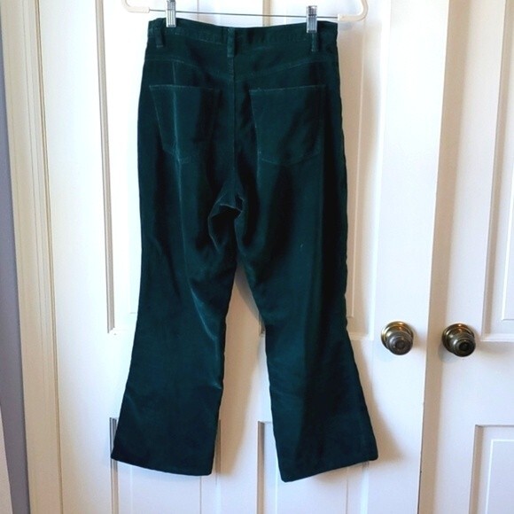 GREEN VELVET VINTAGE Y2K HIGH WAISTED CROPPED ANKLE BOOTCUT PANTS SIZE 6 - Picture 5 of 7